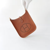 Hermes Mini Evelyne 16 In Gold With Gold Hardware - Found Fashion