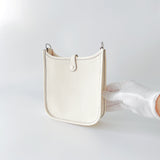 Hermes Mini Evelyne 16 In Nata With A Limited Edition Strap, Palladium Hardware - Found Fashion
