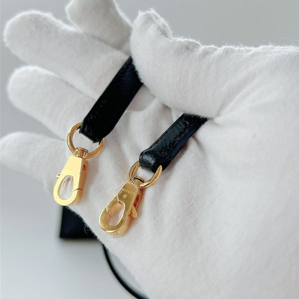 Hermes Mini Kelly II Sellier In Black With Gold Hardware, Epsom Leather - Found Fashion