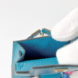 Hermes Mini Kelly Twilly Bag Charm In Bleu Izmir (Blue) And Gold Hardware - Found Fashion