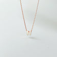 Hermès Mini Pop H Necklace, White, Rose Gold Hardware