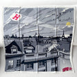 Hermès Minuit au Faubourg Scarf 90, Blanc, Gris Clair & Noir