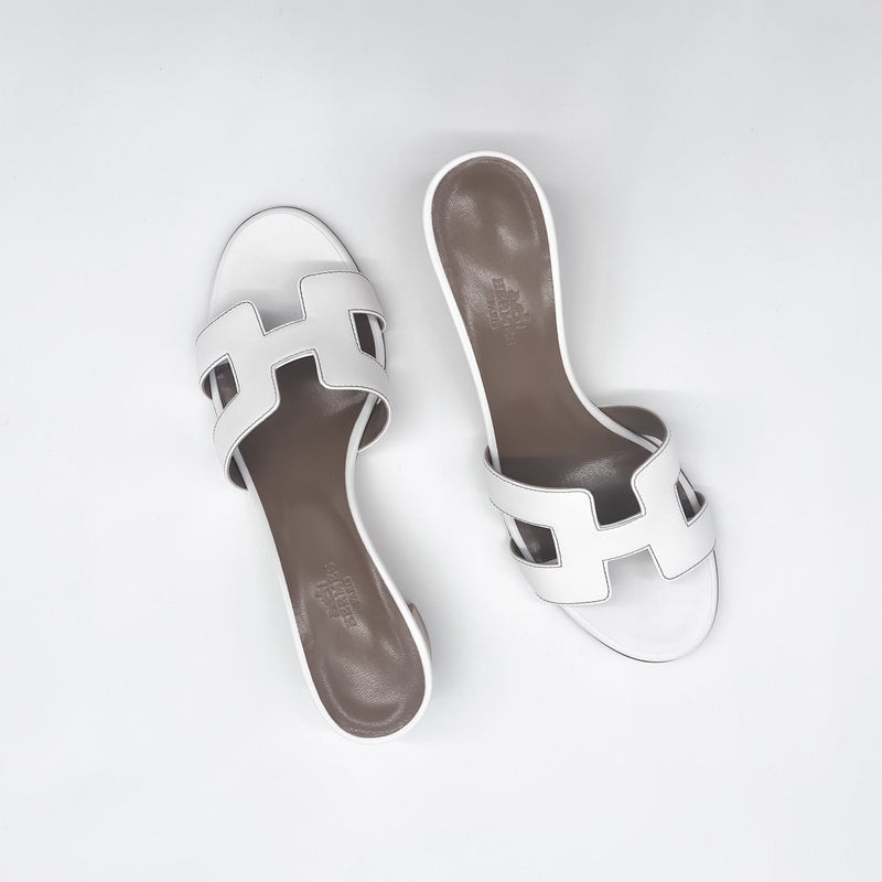 Hermès Oasis Sandal | White | Size 38.5