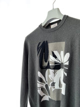 Hermès Puzzle Floral Cashmere Sweater In Algue Dark Green | Size L