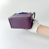 Hermes Rare Mini Lindy In Cassis And Royal Bleu, With Gold Hardware - Found Fashion