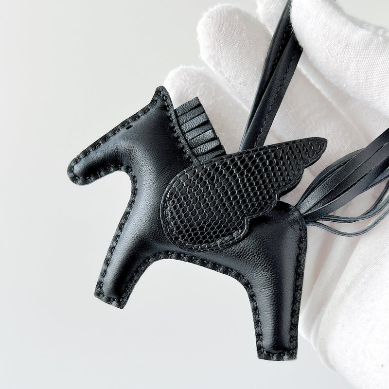 Hermes Rodeo Pegase PM In Black With Touch Lizard Skin - Found Fashion