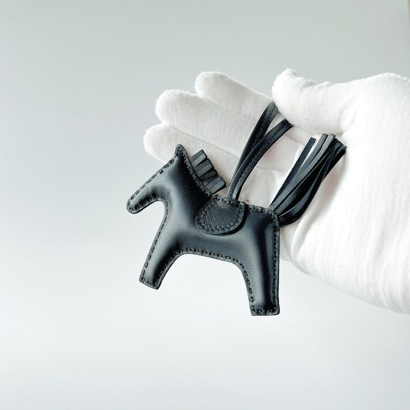 Hermes Rodeo PM Bag Charm In Black - Found Fashion