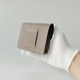 Hermes Roulis Slim Wallet In Etoupe And Silver Hardware - Found Fashion