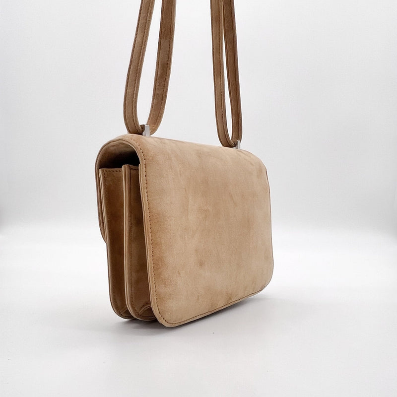 Hermès Suede Mini Constance Veau Doblis 18cm | Ocre