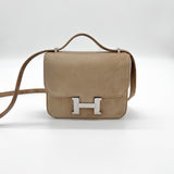 Hermès Suede Mini Constance Veau Doblis 18cm | Ocre