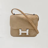 Hermès Suede Mini Constance Veau Doblis 18cm | Ocre - Found Fashion