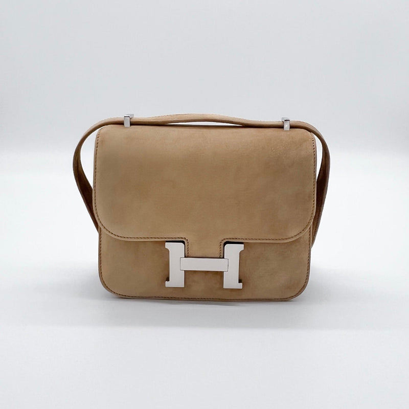 Hermès Suede Mini Constance Veau Doblis 18cm | Ocre