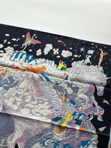Hermes Sur Mon Nuage Scarf In Bleu Noir - Found Fashion
