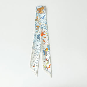 Hermès Sur Mon Nuage Twilly, Creme & Bleu Clair