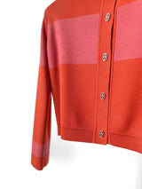 Hermes Veste "Cliquetis Finesse Multicolore" Twillaine Cardigan | Rose Boisé