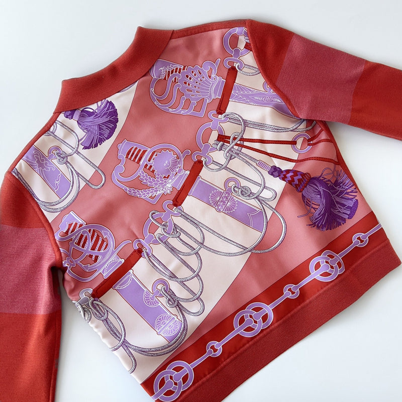 Hermes Veste "Cliquetis Finesse Multicolore" Twillaine Cardigan | Rose Boisé - Found Fashion