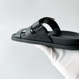 Hermes Women’s Chypre Sandal In Black | Size 39.5 EU - Found Fashion