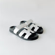 Hermès Women's Chypre Sandal, 39, Blanc