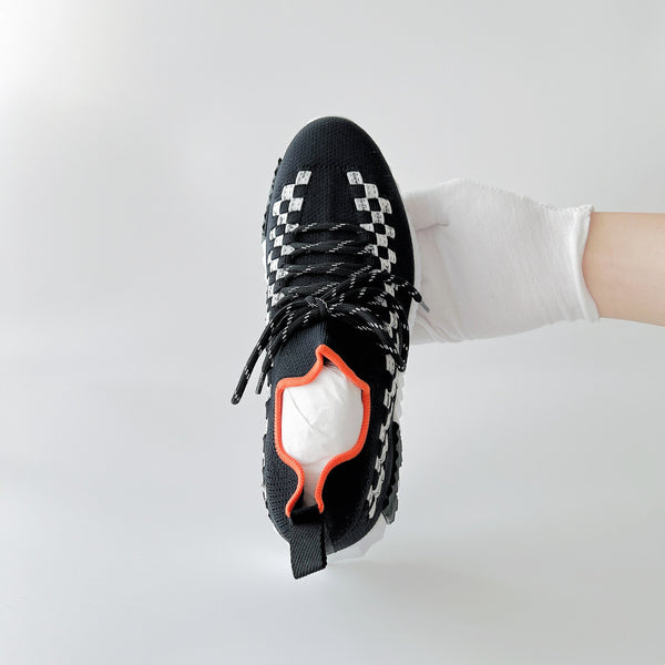 Hermes Women's Flex Sneakers In Black And White, Size 38 - Found Fashion
