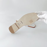 Hermes Women's Oran Sandal In White, Size 37.5 - Found Fashion