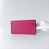Hermes Kelly Classique To Go Wallet, In Pink, Rose Mexico Epsom Leather