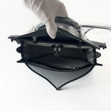 Hermes Herbag Zip 31 Bag In Noir & Ecru Berline Canvas, With Palladium Plated Hardware
