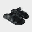 Hermès Women’s Chypre Sandal, 40, Noir