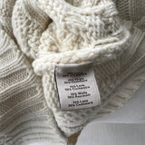 Hermes Men's "Yoke Torsade" Turtleneck Sweater In Ivory, Size M