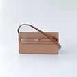 Hermès Kelly Classique To Go Wallet, Chai & Mauve Sylvestre, Palladium Hardware