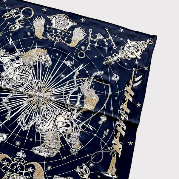 Hermes Limited Chorus Stellarum Embroidered Scarf, 70
