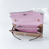 Hermes Rare Kelly Classique To Go Wallet, Chai And Mauve Sylvestre