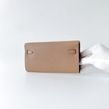 Hermes Rare Kelly Classique To Go Wallet, Chai And Mauve Sylvestre