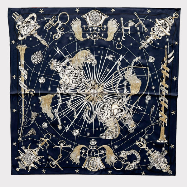 Hermes Limited Chorus Stellarum Embroidered Scarf, 70