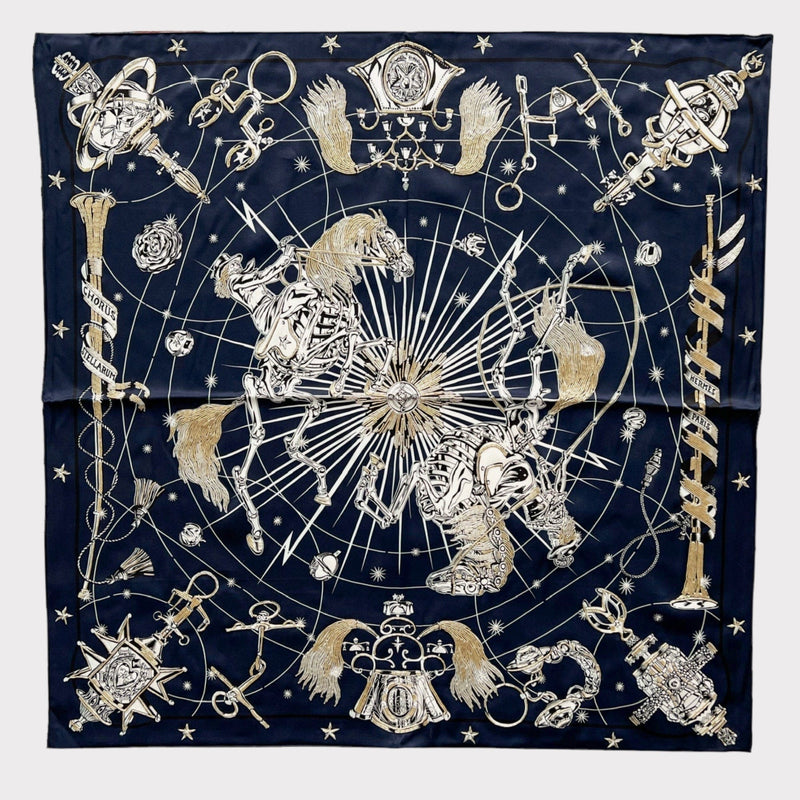 Hermes Limited Chorus Stellarum Embroidered Scarf, 70