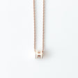 Hermès Mini Pop H Necklace, White, Rose Gold Hardware