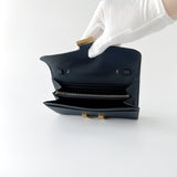 Hermes Constance Long To Go Wallet In Bleu Nuit, Navy Blue And Gold Hardware