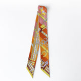 Hermes Brides et Gris-Gris Twilly In Orange, Yellow And Pink