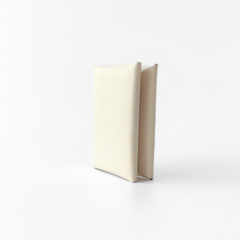 Hermes Calvi Duo Card Holder In Craie, Epsom Leather
