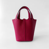 Hermes Rare Picotin Lock Bag 18 In So Pink, Rose Mexico Clemence Leather And Pink Hardware