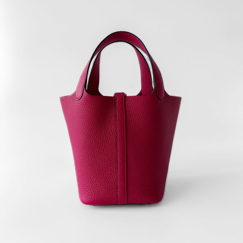 Hermes Rare Picotin Lock Bag 18 In So Pink, Rose Mexico Clemence Leather And Pink Hardware