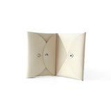 Hermes Calvi Duo Card Holder In Craie, Epsom Leather