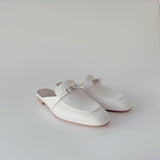 Hermes Oz Mule In White With Silver Hardware, Women's Size 39 EU