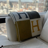 Hermès Avalon III Throw Blanket | Yellow - Found Fashion