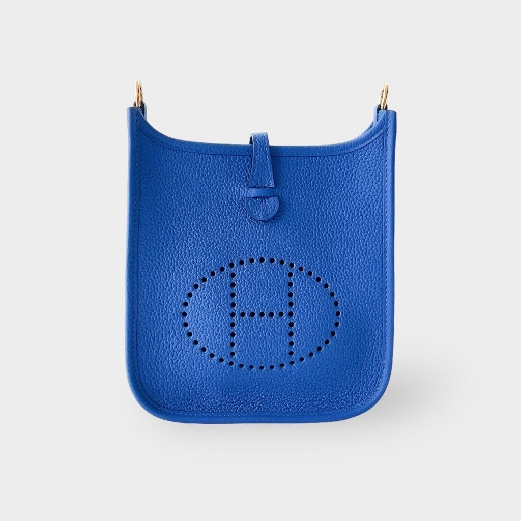 Hermes Mini Evelyne 16 Bleu De Prusse With Gold Plated Hardware, B Sta –  Found Fashion