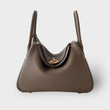 Hermes Lindy 26 Bag In Etoupe With Gold Hardware