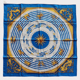Hermes Astrologie Forever Scarf 90, Bleu Cobalt, Blue