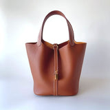 Hermes Picotin Lock 22 Bag In Gold Clemence Leather And Gold Hardware
