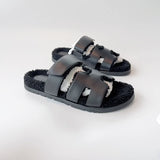 Hermes Chypre Fur Sandal | Woolskin Black | Size 42