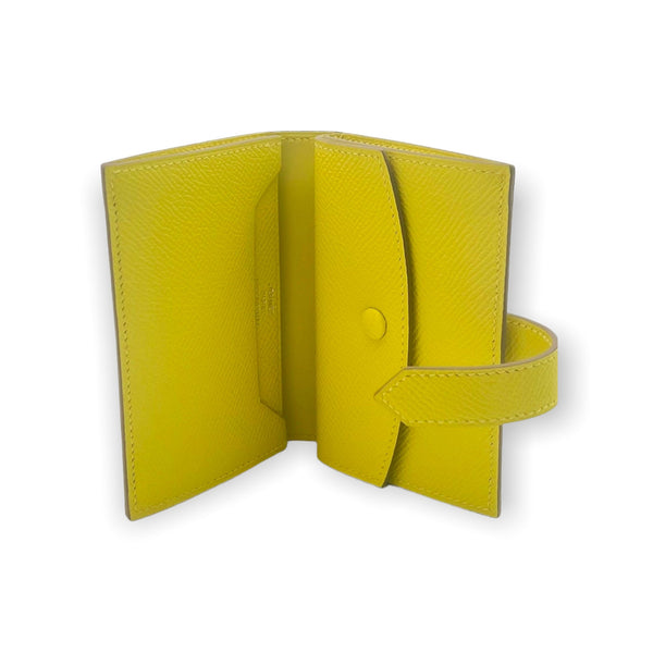 Hermès Bearn Compact Wallet | Lime Yellow