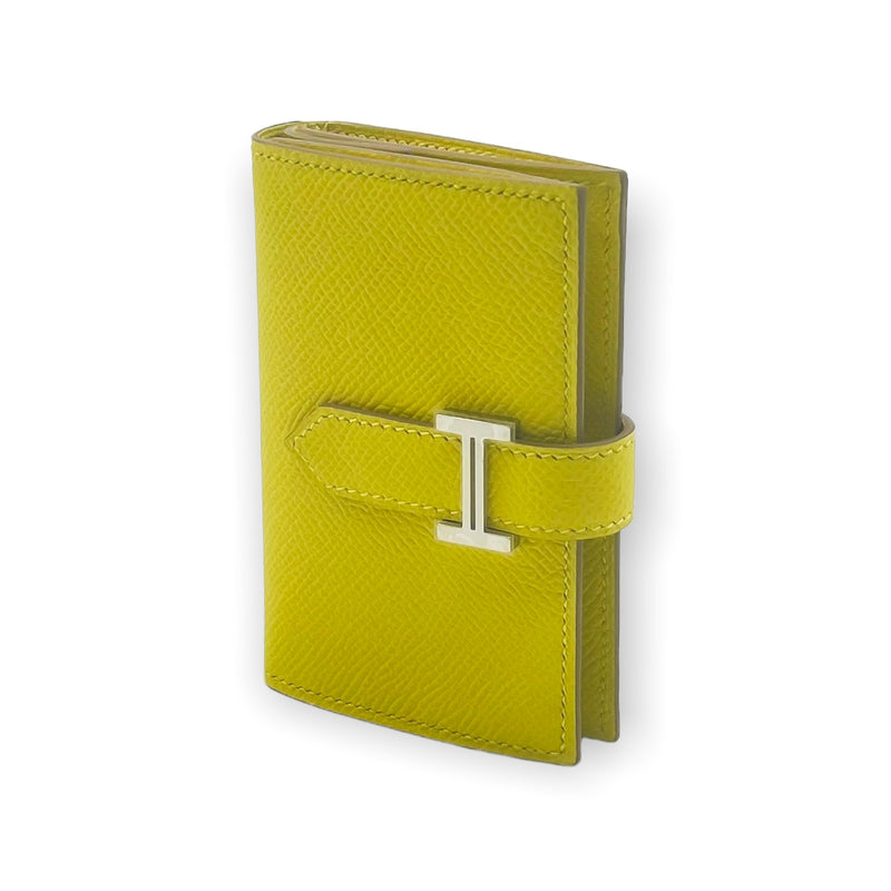 Hermès Bearn Compact Wallet  Lime Yellow – Found Fashion
